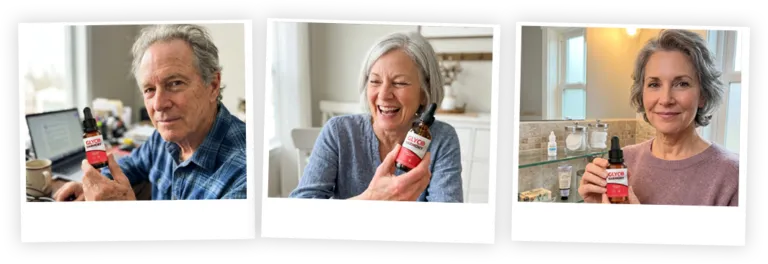 Screenshot showing a positive testimonial from a satisfied customer sharing their experience and improved routine after using Glico Harmony.